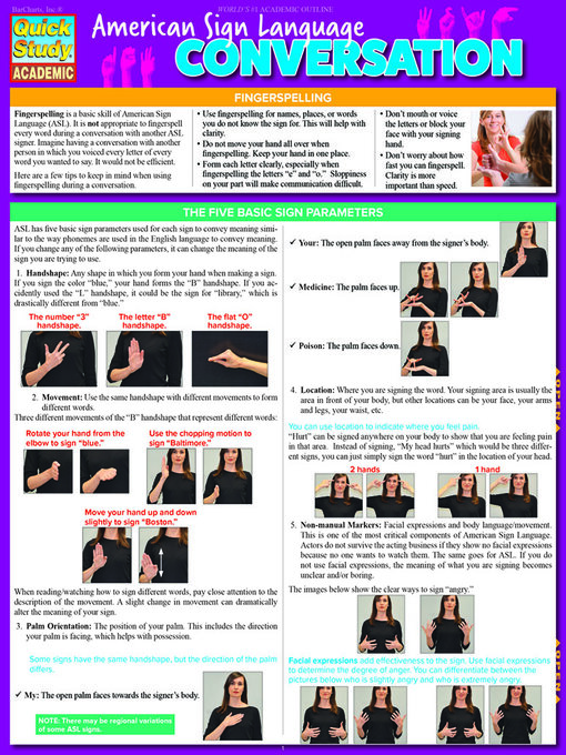 Title details for American Sign Language--Conversation by BarCharts Publishing, Inc. - Available